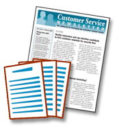 Customer Service Newsletters Web Extras